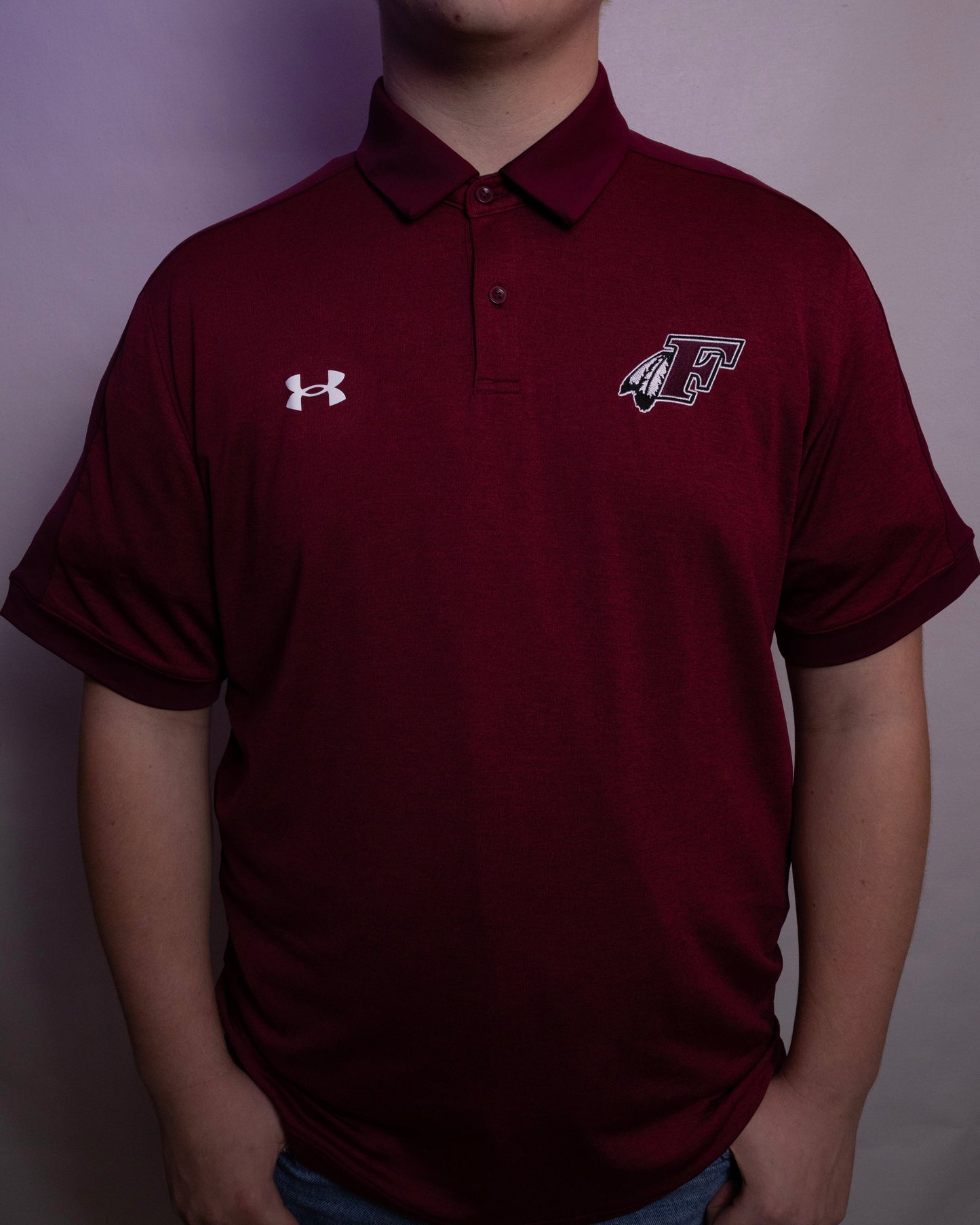 UA Mens Burgundy Polo