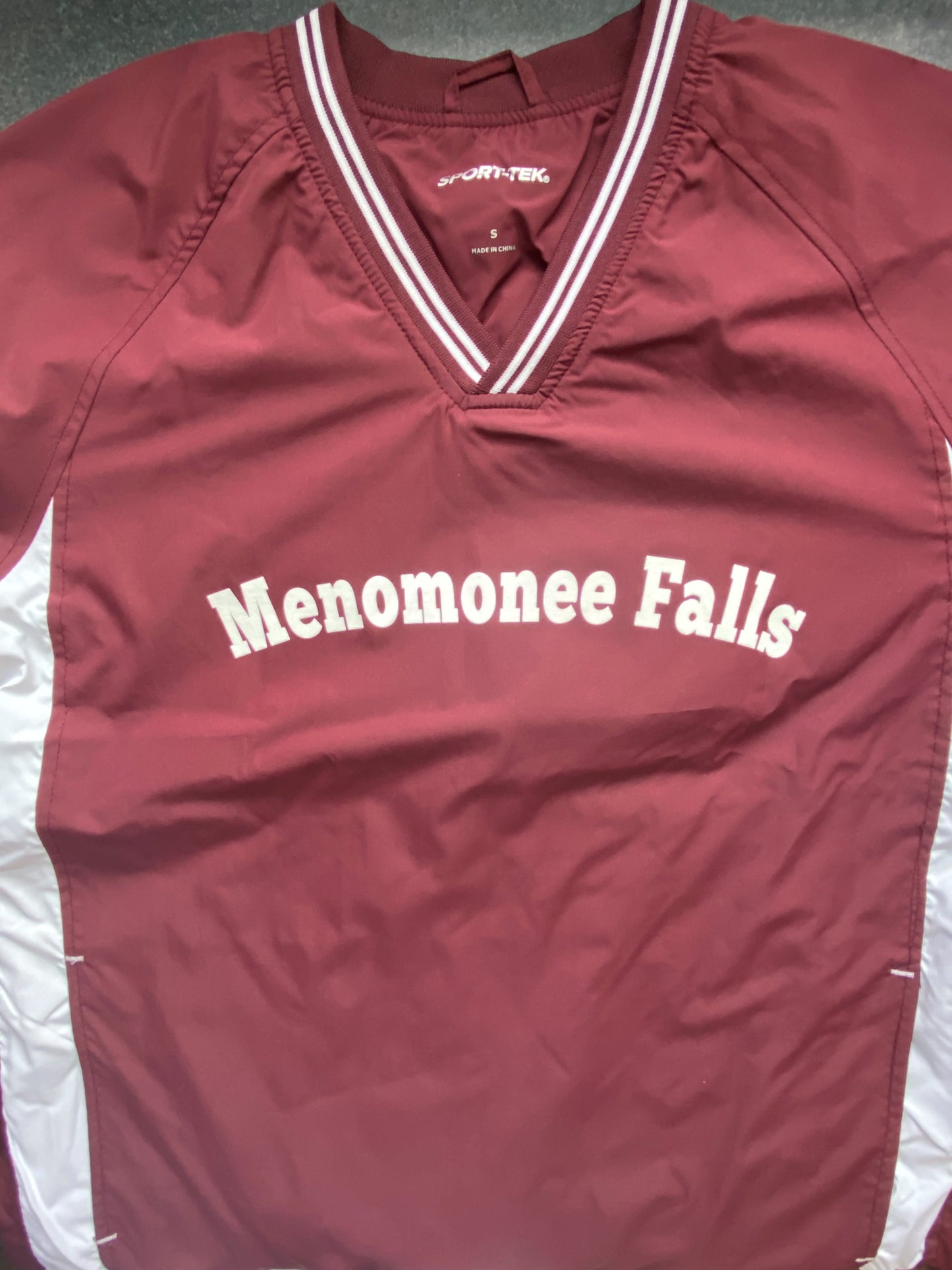 "Menomonee Falls" V Neck Windbreaker