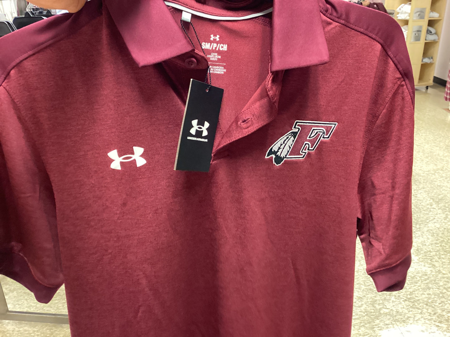 UA Mens Burgundy Polo