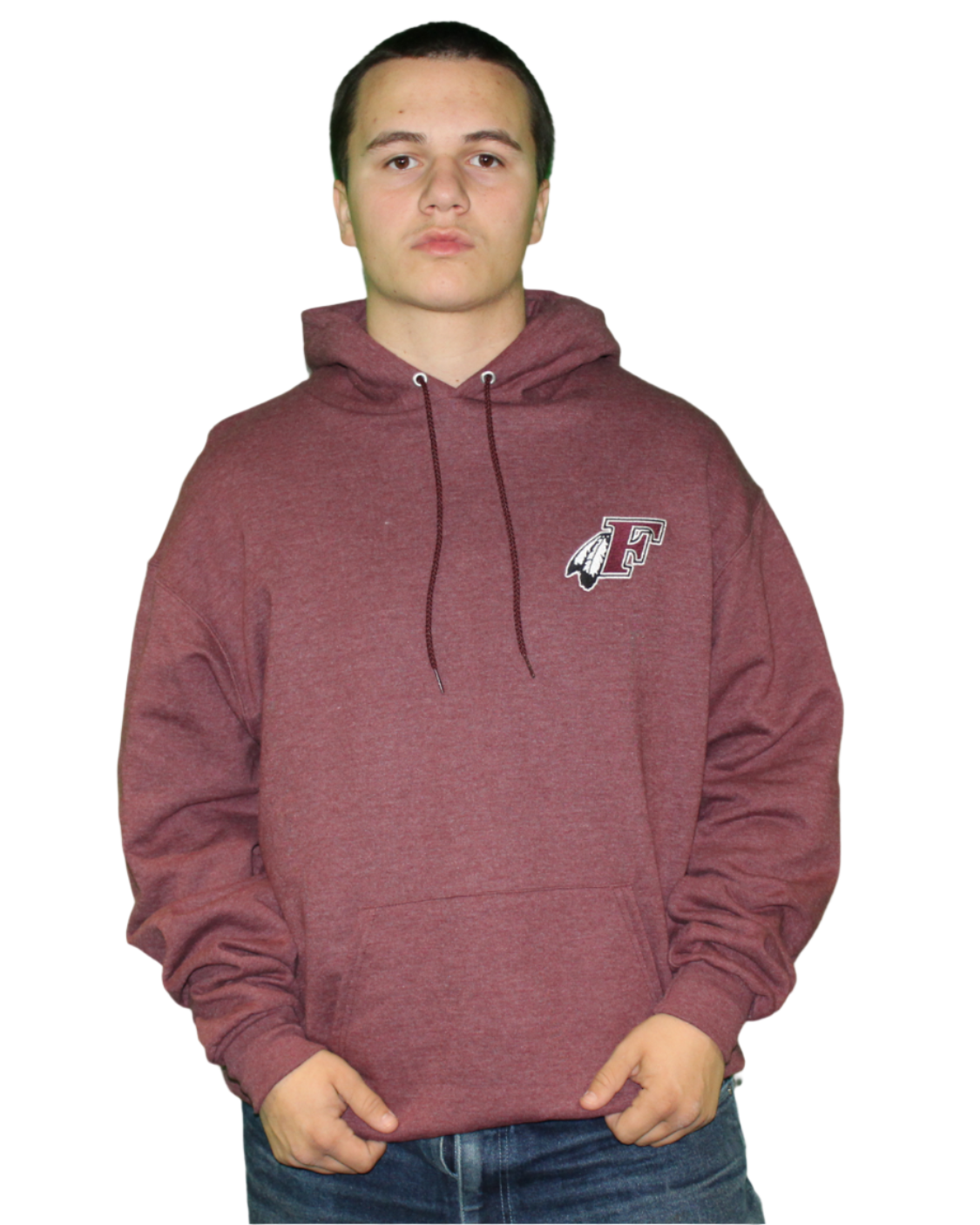 Feathered F Maroon Hoodie