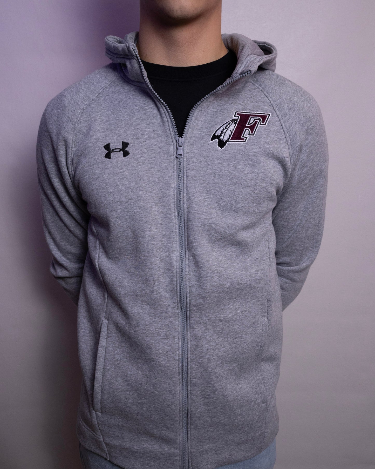 UA Grey Full Zip Hoodie